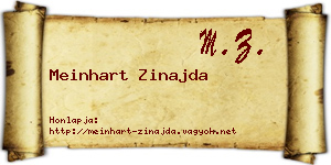 Meinhart Zinajda névjegykártya